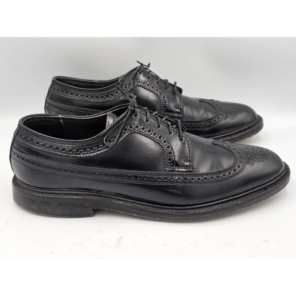 Vintage Freeman Bootmaker Guild Wingtip Dress Shoes Mens Size 8 EE Black